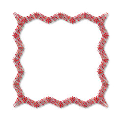 Red beautiful vector vintage frame on a white background.  SVG