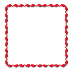 Red beautiful vector vintage frame on a white background.  SVG