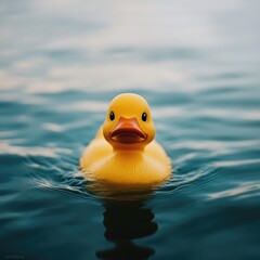 Yellow Rubber Duck in Water