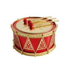 red drum on empty background