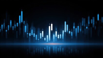 Abstract financial chart graphic
