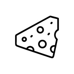 Cheese slice illustration with holes, a symbol of dairy and deliciousness