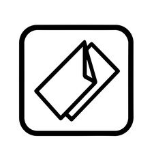 Tape icon in minimal black outline style on white background
