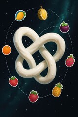 Cosmic Milk Wave & Fruit Stickers