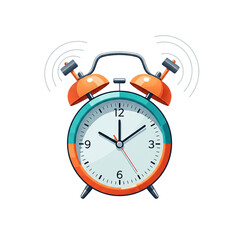 alarm clock isolated on empty background