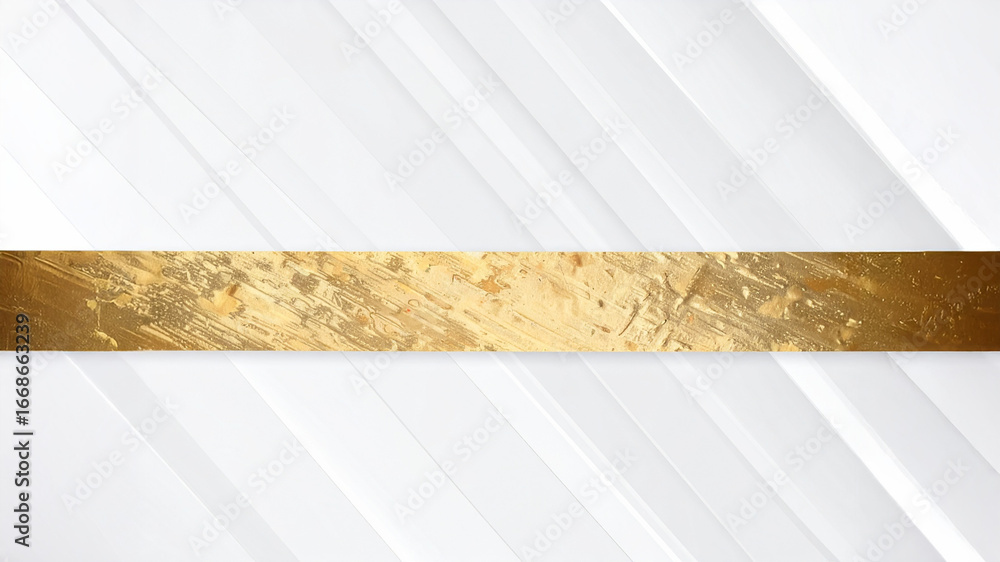 Poster a striking, abstract image with a wide, horizontal stripe of textured and scratched gold material. i