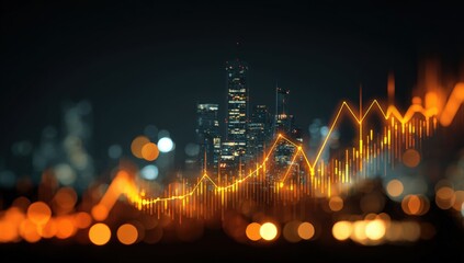 Cityscape and financial growth