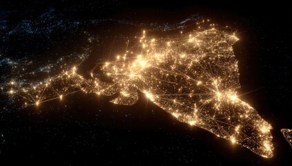 Global city network map