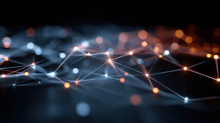 Digital Connectivity: A captivating illustration of interconnected nodes and lines, depicting the complexity and seamlessness of global digital communication.