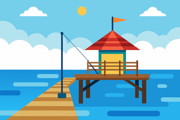 Fototapeta premium house on the sea