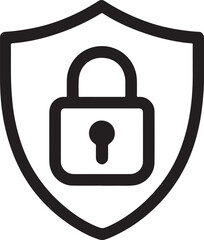 Shield with padlock icon representing security and protection