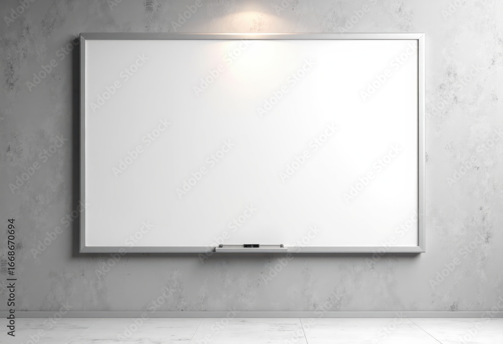 Poster wall-mounted schedule board displaying a blank side in a modern setting
