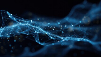 Digital Network Flow: Abstract representation of interconnected digital networks and data streams. It offers a sense of innovation and forward-thinking technology. 