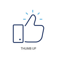 Obraz premium Thumb up thin line vector icons.