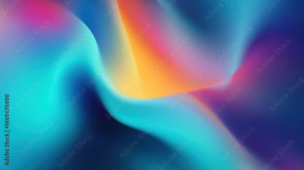 Poster abstract color fusion: a captivating, blurred display of vibrant colors merges seamlessly. evoking a
