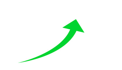 Growth success arrow icon. growth business arrow icon. up growth arrow icon illustration on transparent background.
