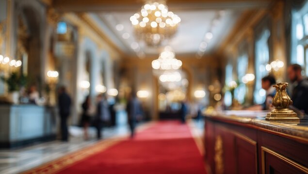 Luxurious hotel lobby at event