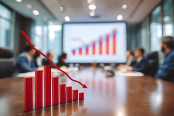 Business meeting with declining graph (1)