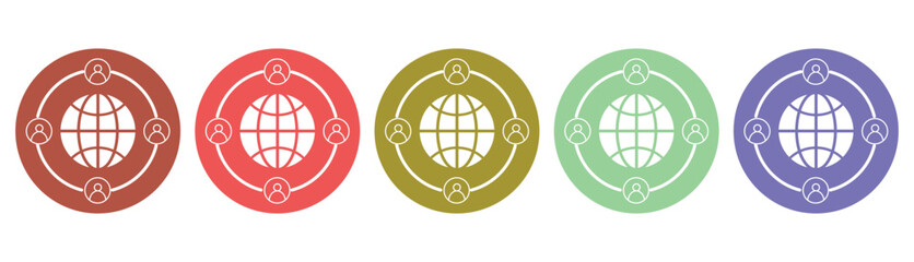 Globe code logo. Digital world logo. abstract globe icon , An icon of a globe with a network connecting. Simple white globe icon on teal background. 