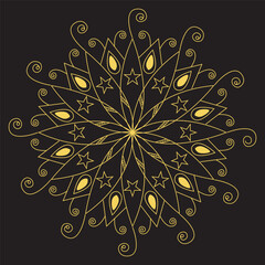 Mandala Line Illustration. Ornamental luxury mandala pattern. silhouette mandala set collection. Designs. Circular pattern in the form of a mandala.  
