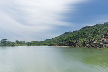 Beautiful landscape view of Niladri Lake under the sky