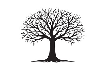 Obraz premium Spooky Tree Silhouettes. Nature Art for Halloween Wallpaper.