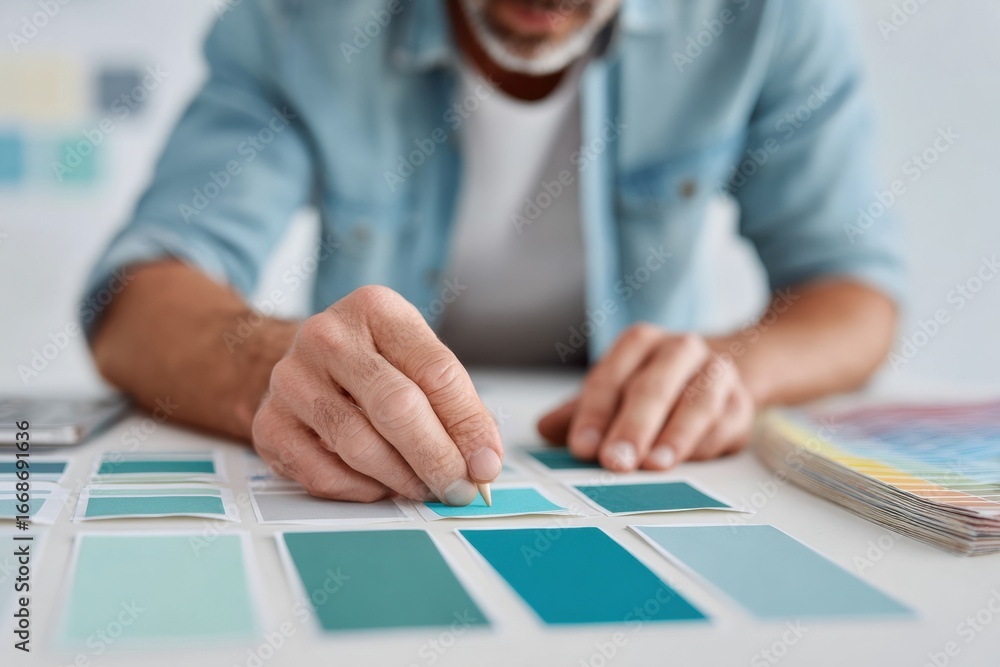 Aufkleber professional ui ux team collaborating on website design mockups modern high-quality tech innovation 