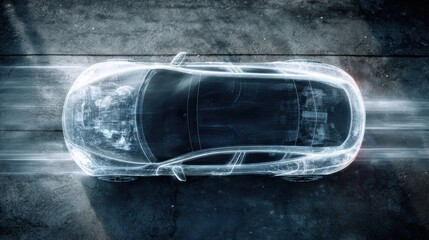 Modern futuristic electric vehicle with regenerative braking system concept premium high-quality innovative auto design for tech marketing campaigns