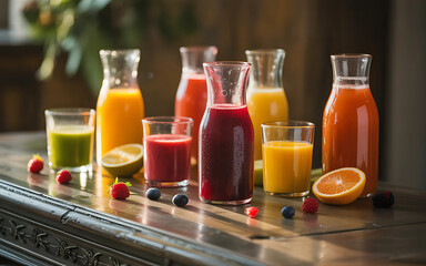 fruit juice in a glass