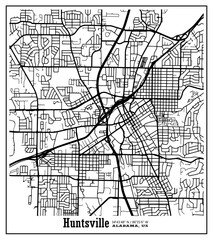 Art & Illustration vector map of Birmingham, Alabama, United States, with color combinations for house walls and posters