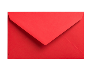  Angled Red Envelope Mockup Top Perspective Transparent