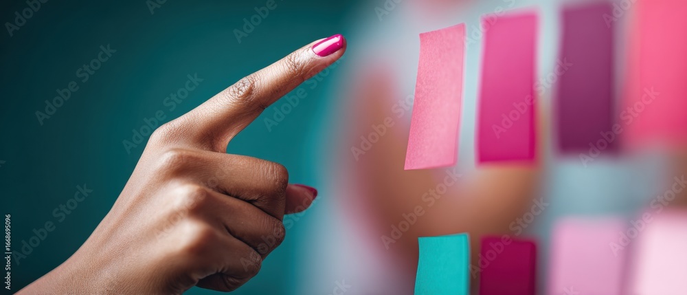 Aufkleber professional modern business compliance submission status concept with hand pointing virtual checkli