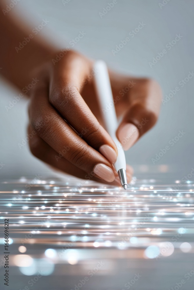 Aufkleber professional digital signature technology with stylus on virtual document modern secure transaction 