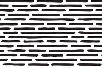 Seamless Hand-drawn irregular horizontal stripe seamless pattern
