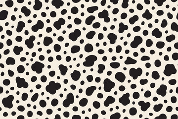Seamless Beige and black cow print pattern seamless design