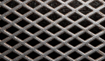 Metal grille texture close-up