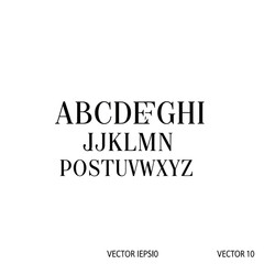 Uppercase Serif Alphabet Displayed in Three Rows on White Background