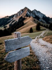 Explore breathtaking mountain trails at dusk in serene nature