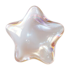 PNG Star shaped bubble accessories holographic iridescent.