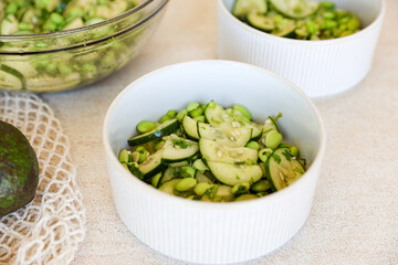 Edamame Cucumber Salad