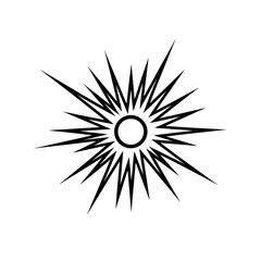 Fototapeta premium Black and White Bursting Starburst Design