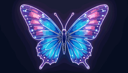 futuristic technology, AI graphics, digital brain, artificial intelligence design, cyber world, glowing butterfly illustration, neon technology, virtual reality, sci-fi background, glowing circuit des © Feroza Bakht