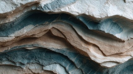 Beautiful layered rock formations showing intricate textures and colors in a natural landscape
