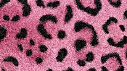 Vivid pink leopard print pattern showcasing texture and contrast on a soft surface