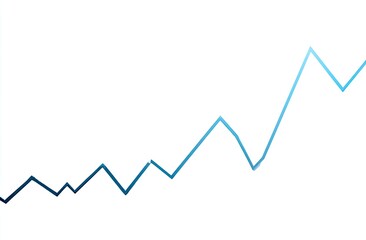 Gradual upward trend graph, light blue to dark blue gradient