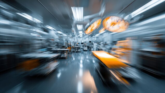 Blurred interior shot of a modern operating room - Powered by Adobe