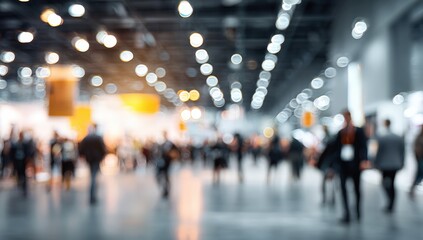 Fototapeta premium Blurred indoor convention hall