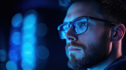 Coding Software developer testing a mobile app interface with code running on a secondary monitor.
