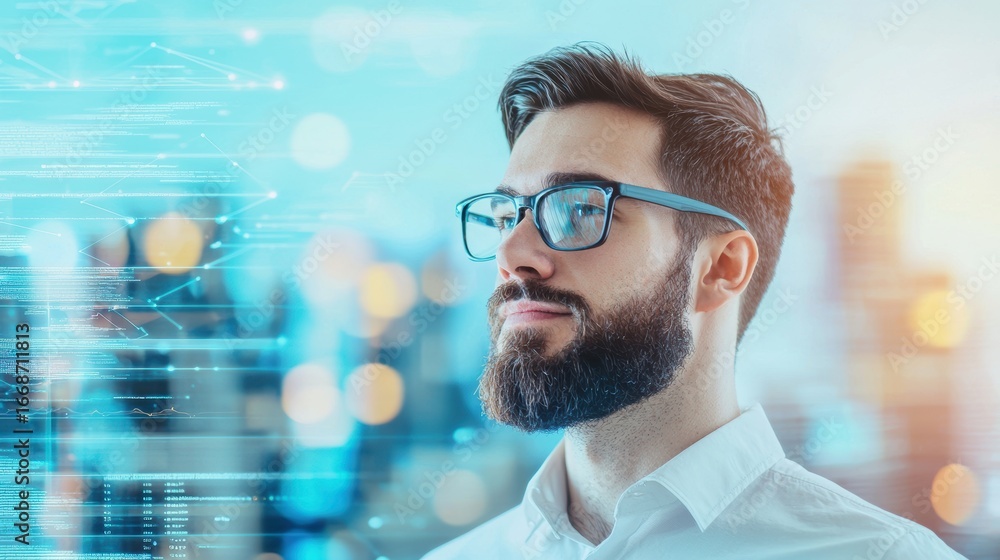 Poster software ai assisted software making predictive analysis for business trends.