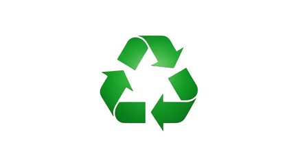 Recycle Symbol: A crisp, high-definition depiction of the universal recycling symbol, showcasing three green arrows in a continuous loop against a clean backdrop.